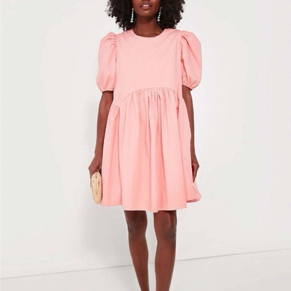 ❤️ TUCKERNUCK HYACINTH HOUSE Coral Pink Allie Puff Sleeve Babydoll mini dress xs
